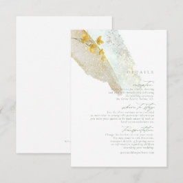 Waterverf Wildflower Wedding - Gold ID954 Informatiekaartje