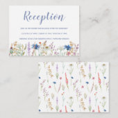  Waterverf Wildflower Wedding Informatiekaartje (Voorkant / Achterkant)