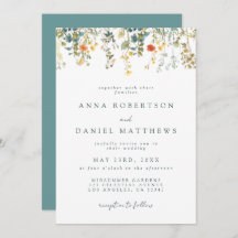 Waterverf Wildflower Wedding