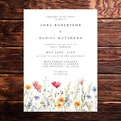 Waterverf Wildflower Wedding Kaart