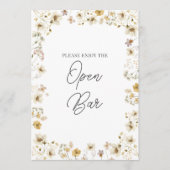 Waterverf Wildflower Wedding Open Bar (Voorkant)