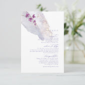 Waterverf Wildflower Wedding — Peri ID954 Informatiekaartje (Staand voorkant)