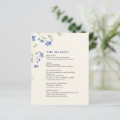 Waterverf Wildflower Wedding QR C Enclosure Kaarte (Staand voorkant)