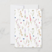 Waterverf Wildflower Wedding RSVP (Achterkant)