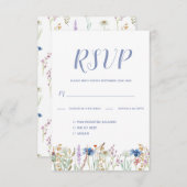 Waterverf Wildflower Wedding RSVP (Voorkant / Achterkant)