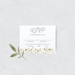 Waterverf Wildflower Wedding RSVP Kaart