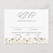 Waterverf Wildflower Wedding RSVP Kaart (Voorkant)