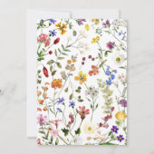 Waterverf Wildflower Wedding Save the Date Kaart (Achterkant)