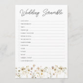 Waterverf Wildflower Wedding Scramble Kaart (Voorkant)