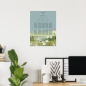 Waterverf Wildflower Wedding Seating Chart Poster (Thuiskantoor)