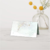 Waterverf Wildflower Wedding Table Gold ID954 Plaatskaartje (Achterkant)