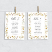 Waterverf Wildflower Wedding Table Seating Chart
