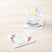 Waterverf Wildflower Wedding Welcome Fsia ID954 Kartonnen Onderzetters (Insitu)