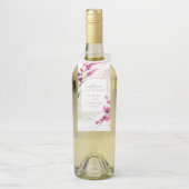 Waterverf Wildflower Wedding Welcome Fuchsa ID954 Flessenhanger (Op fles)