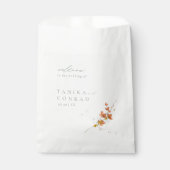 Waterverf Wildflower Wedding Welcome Gold ID954 Bedankzakje (Voorkant)