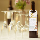 Waterverf Wildflower Wedding Welcome Gold ID954 Flessenhanger