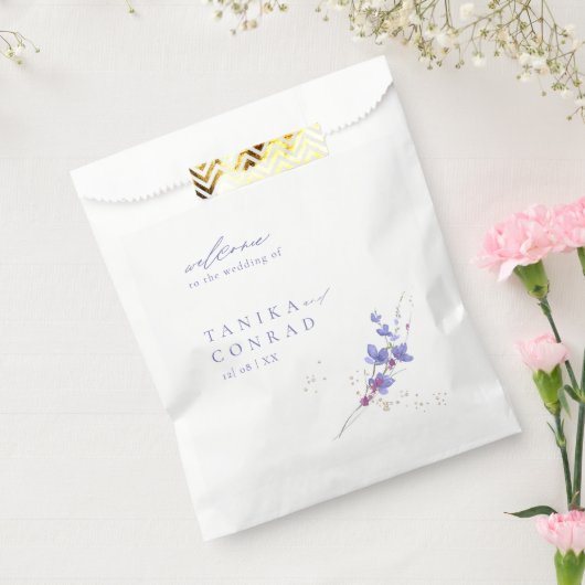 Waterverf Wildflower Wedding Welcome Peri ID954 Bedankzakje (Gezegeld)