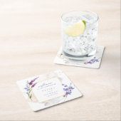 Waterverf Wildflower Wedding Welcome Peri ID954 Kartonnen Onderzetters (Insitu)