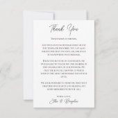 Waterverf Wildflower Weduwfoto Hartelijk dank Bedankkaart (Achterkant)