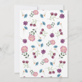 Waterverf Wildflower weduwschap Kaart (Achterkant)