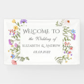 Waterverf Wildflower weduwschap Spandoek (Horizontaal)