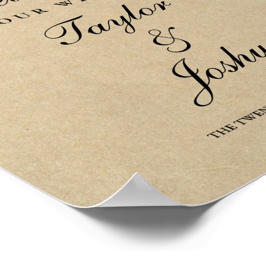 Waterverf Wildflower Welkomstbord bruiloft Poster (Hoek)