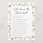 Waterverf Wildflower Wie kent de bruid Kaart (Voorkant)