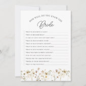 Waterverf Wildflower Wie kent de bruid Kaart (Voorkant)