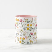 Waterverf Wildflower Wit Roze Mok (Midden)