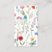 Waterverf Wildflower Wit Wishing Well Informatiekaartje (Achterkant)