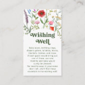 Waterverf Wildflower Wit Wishing Well Informatiekaartje (Voorkant)