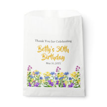 Waterverf Wildflowers 30e verjaardag Party Favorie