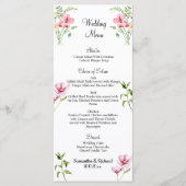 Waterverf Wildflowers 4x9'' Wedding Menu (Voorkant)