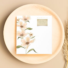 Waterverf Wildflowers Aangepaste naam  Bloemen Notitieblok