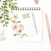 Waterverf Wildflowers Aangepaste naam  Bloemen Notitieblok