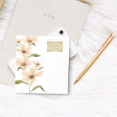 Waterverf Wildflowers Aangepaste naam  Bloemen Notitieblok