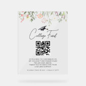 Waterverf Wildflowers Afstuderen College Fund Acryl Bord (Voorkant)