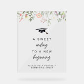 Waterverf Wildflowers Afstuderen Transparant Teken Acryl Bord (Voorkant)