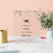 Waterverf Wildflowers Afstuderen Transparant Teken Acryl Bord (Huwelijk)