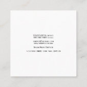 Waterverf Wildflowers and Pansies  Vrouwelijk Vierkante Visitekaartje (Achterkant)