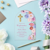 Waterverf Wildflowers Arch bevestiging Acryl Uitnodigingen (Insitu (Huwelijk))