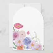 Waterverf Wildflowers Arch Eerste Communie Kaart (Achterkant)