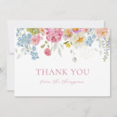 Waterverf  WildFlowers Baby Boy Shower Bedankkaart (Voorkant)