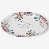 Waterverf Wildflowers Boho Garden Wedding Papieren Bordje (Gekanteld)
