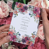 Waterverf Wildflowers Boho Rustic Fall Wedding Save The Date