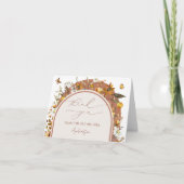 Waterverf Wildflowers Boho Vrijgezellenfeest Bedankkaart (Voorkant)