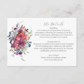 Waterverf Wildflowers Boho Wedding Details Informatiekaartje (Voorkant)