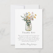 Waterverf Wildflowers Buttercup Sympathy Funeral Bedankkaart (Voorkant)