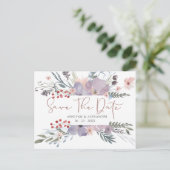 Waterverf Wildflowers Copper SAVE THE DATE Briefkaart (Staand voorkant)