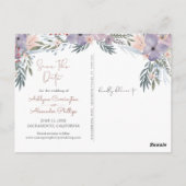 Waterverf Wildflowers Copper SAVE THE DATE Briefkaart (Achterkant)